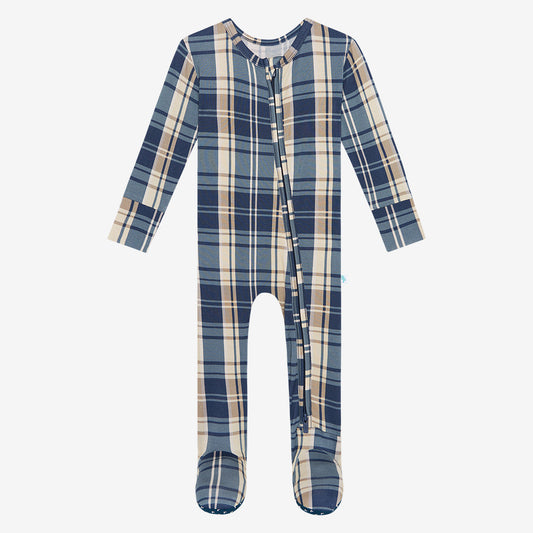 Posh Peanut Footie Zippered One Piece-Joseph