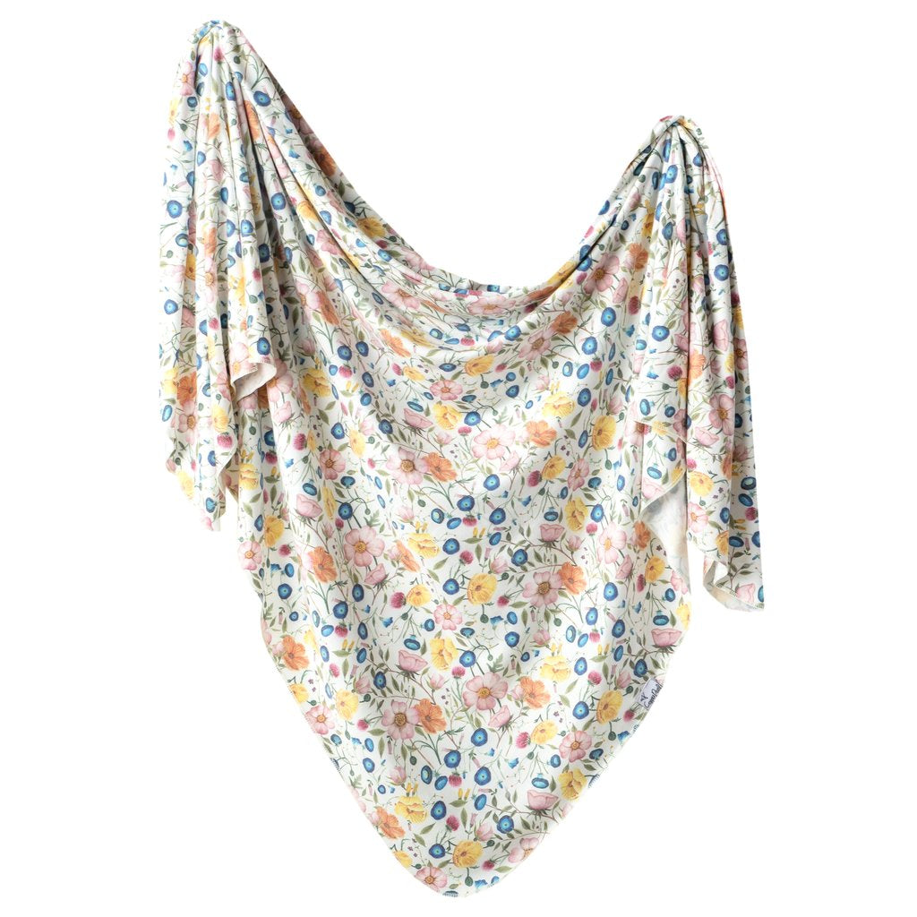 Copper pearl knit swaddle blanket
