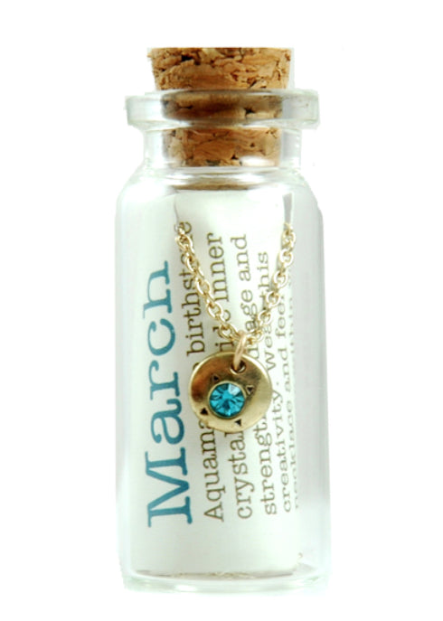 Birthstone Bottle Necklace