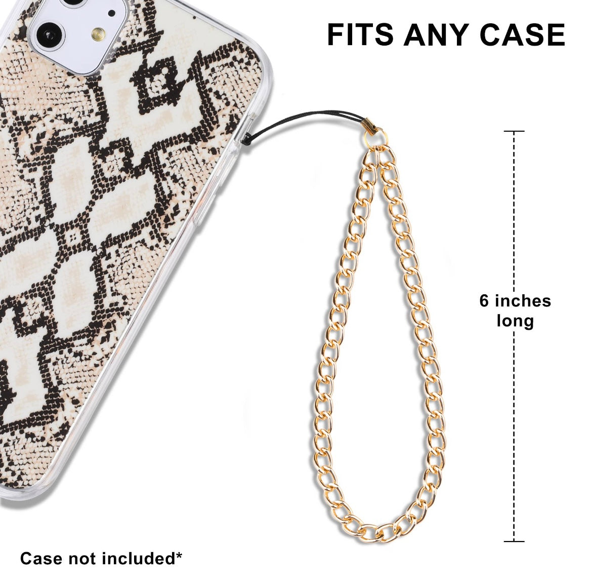 Phone Charm Gold Metal