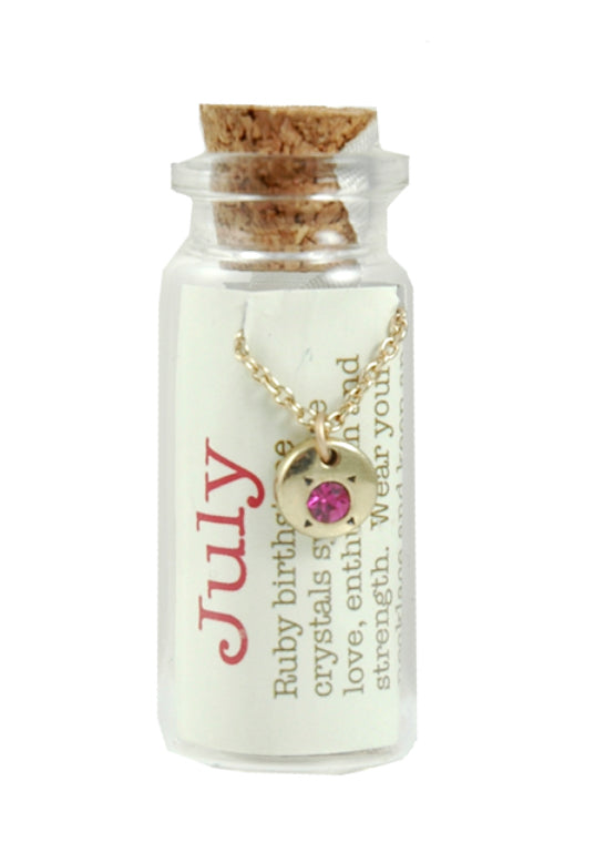 Birthstone Bottle Necklace