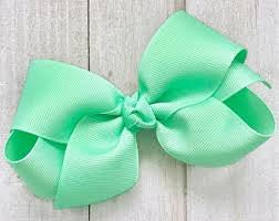 Lime Green Bow  2"