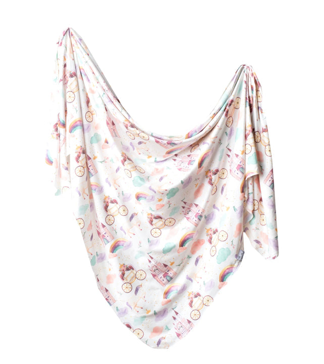 Copper pearl knit swaddle blanket