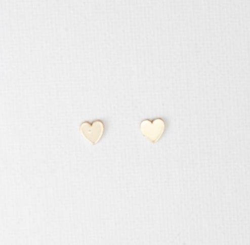 Gold heart earrings