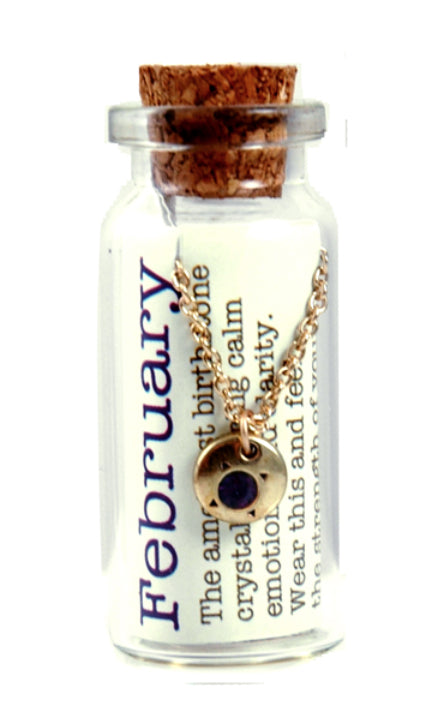 Birthstone Bottle Necklace