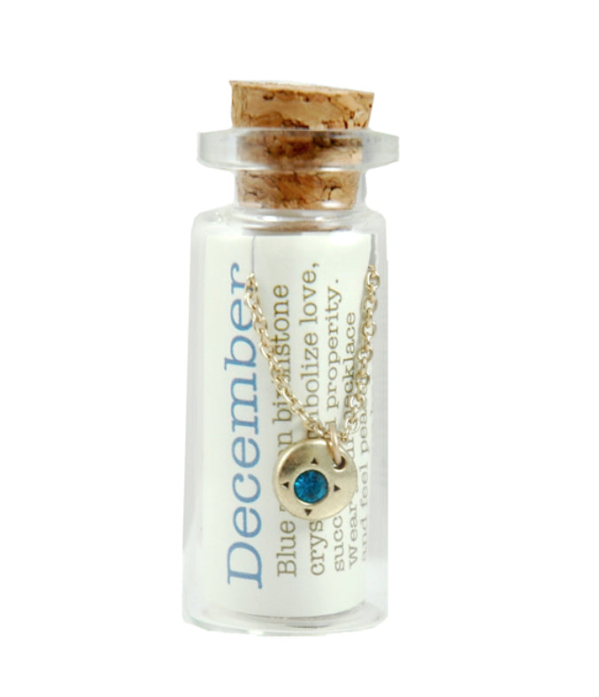 Birthstone Bottle Necklace