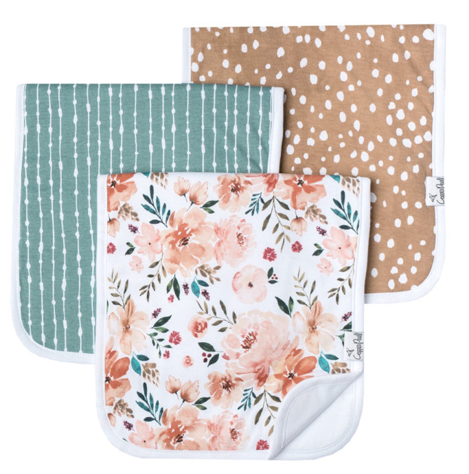 Copper Pearl burp cloth set