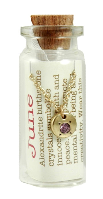 Birthstone Bottle Necklace