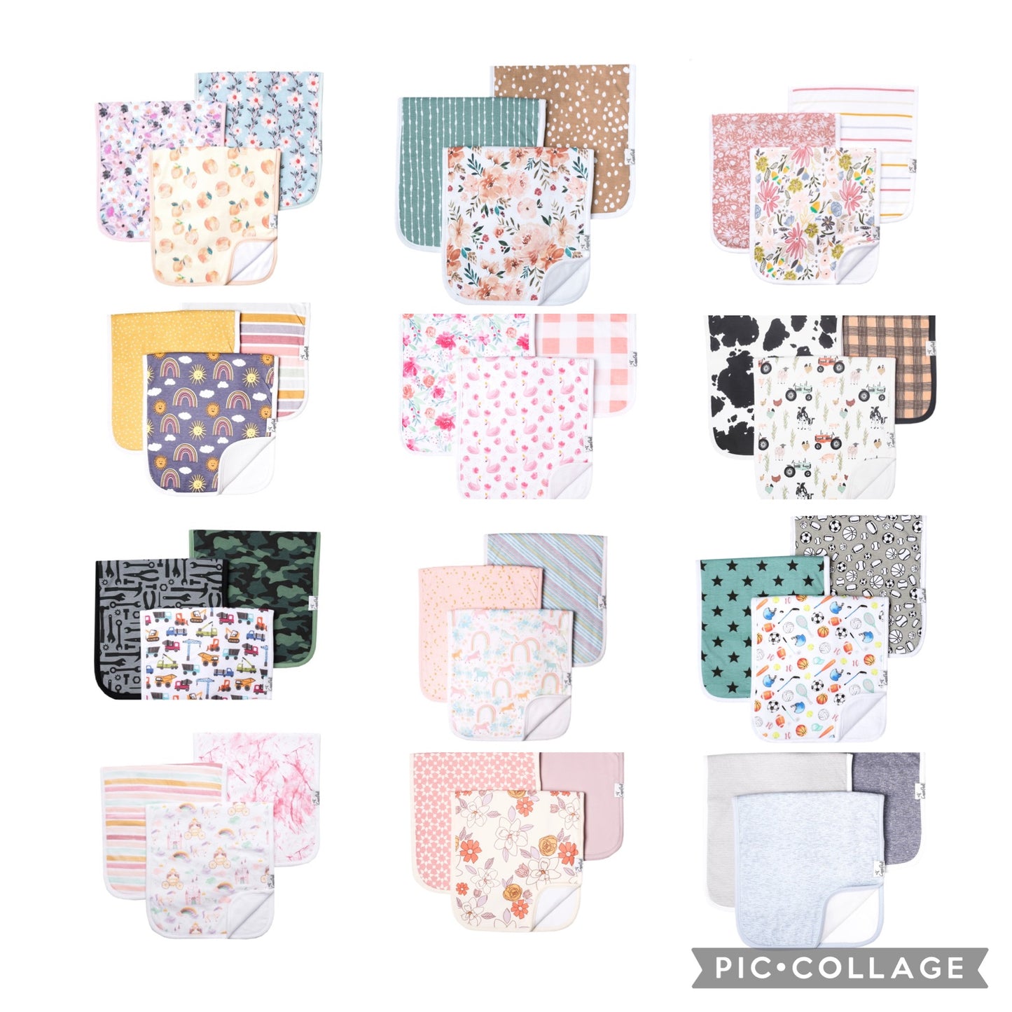 Copper Pearl Burp Cloths