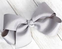 Silver 8" Hair Bow