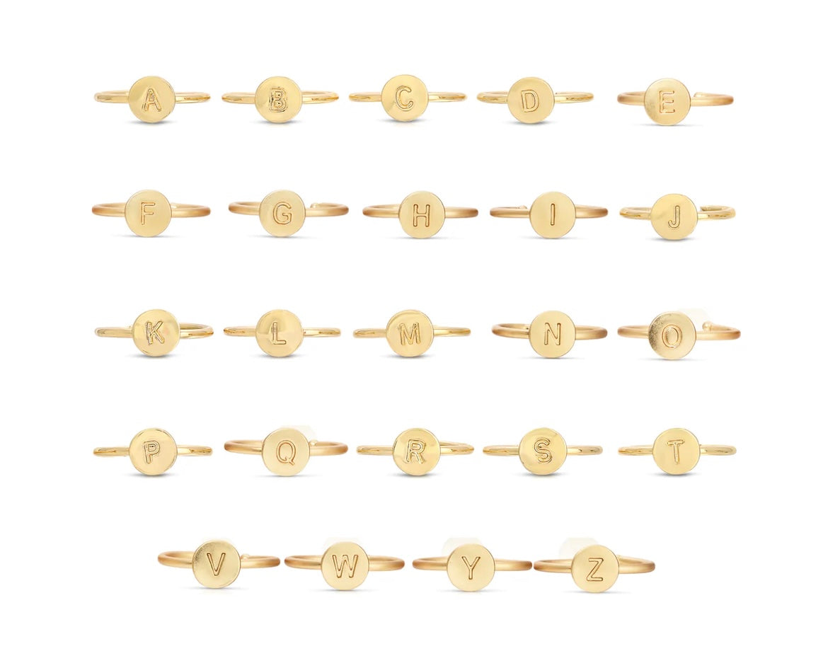 Gold Initial Ring