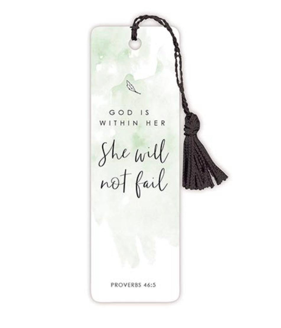 She Will Not Fail Bookmark