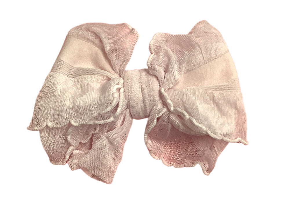 Ruffled 4" Bow on Clip