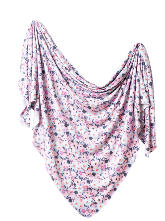 Copper pearl knit swaddle blanket