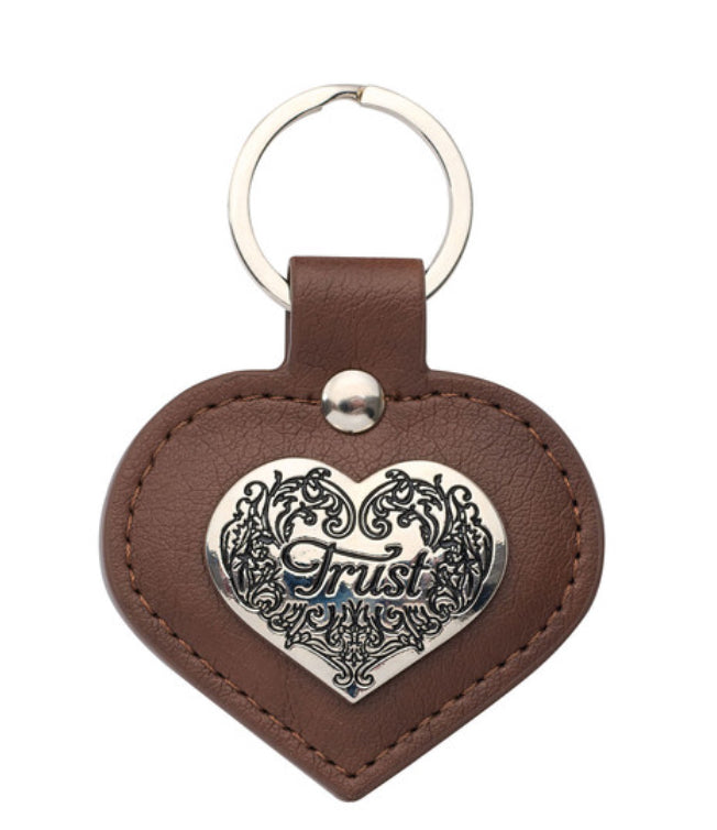 Heart “Trust” Keychain