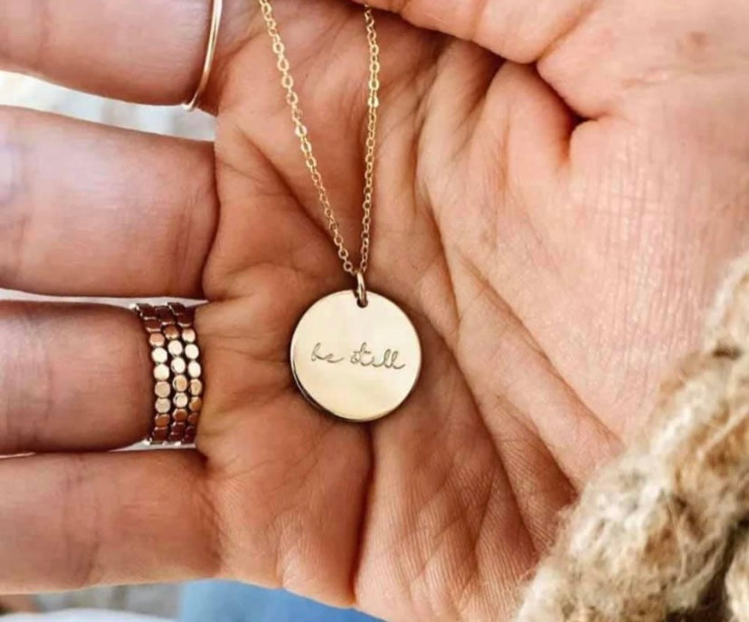 be still gold necklace
