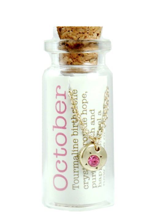 Birthstone Bottle Necklace