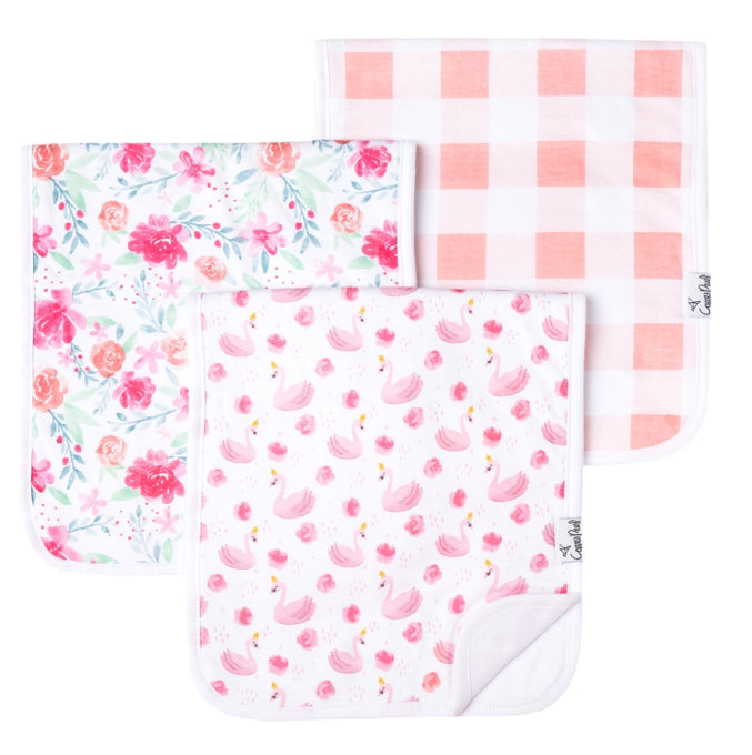 Copper Pearl burp cloth set