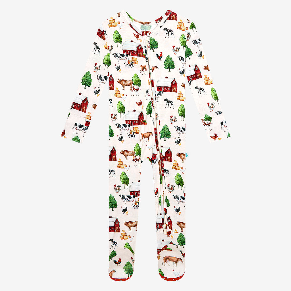 Footie Zippered One Piece-Nashville