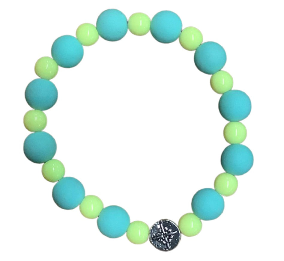Kid’s Mint and Yellow Beaded Bracelet