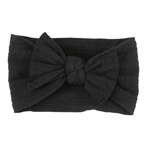 Black cable knit head wrap