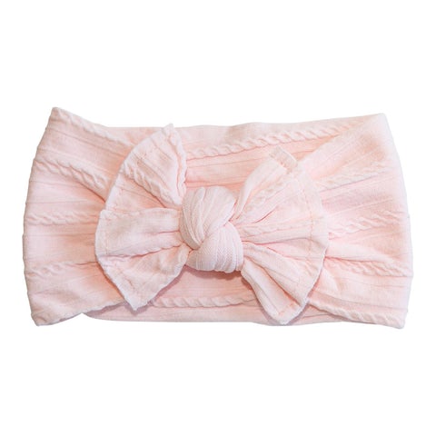 Ballerina Pink cable knit head wrap