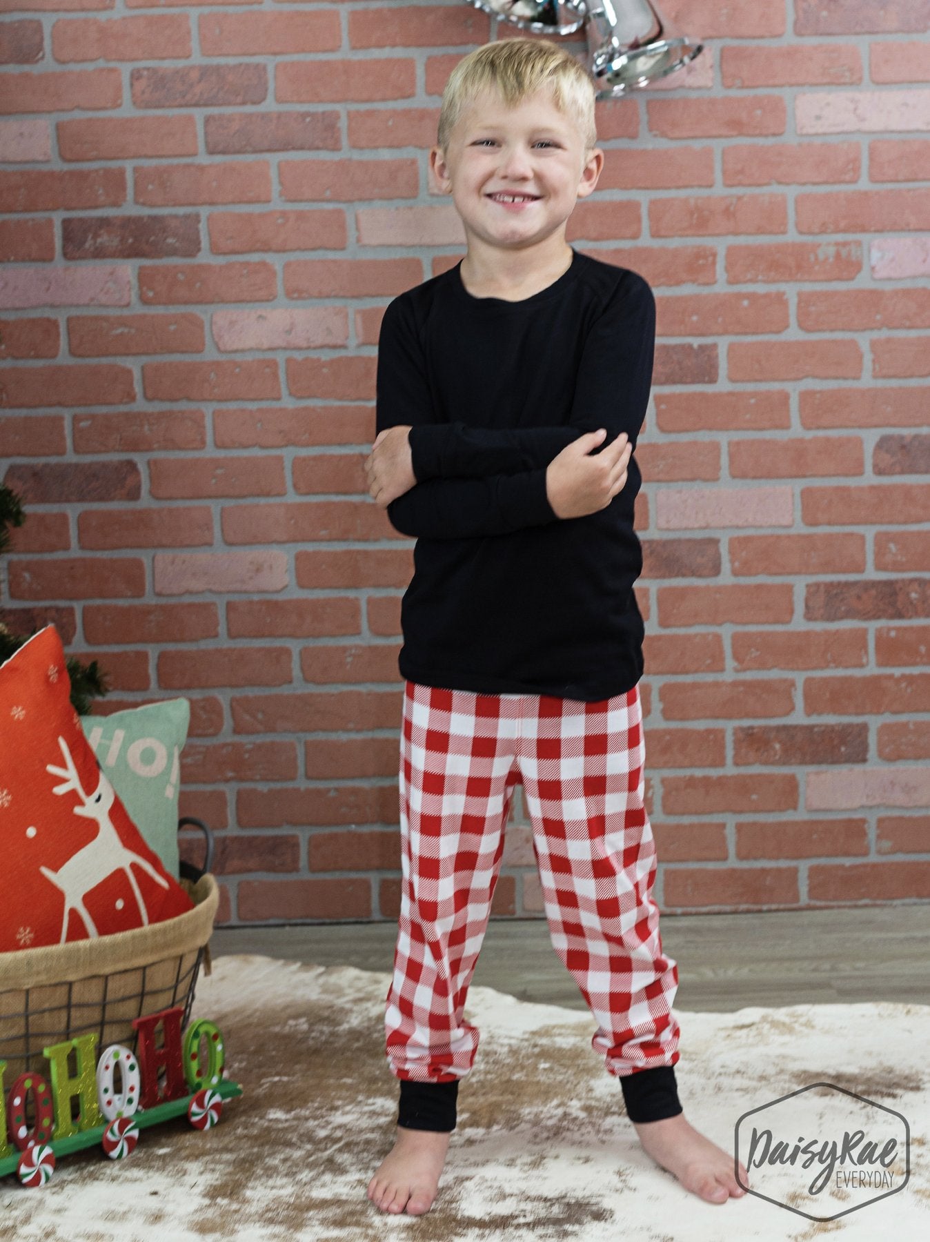 Kid's Holiday Check Pajamas