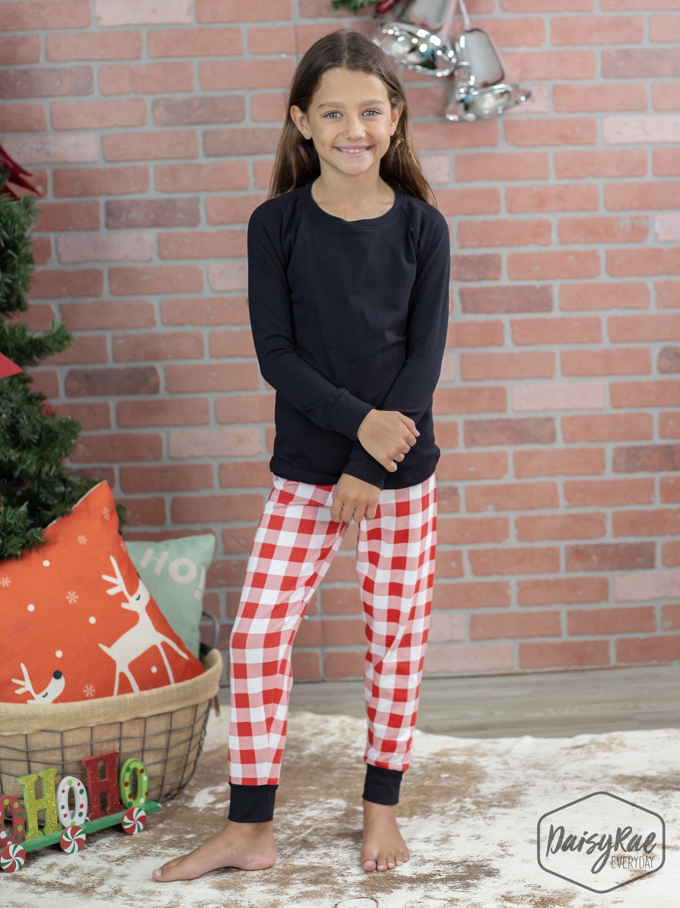 Kid's Holiday Check Pajamas
