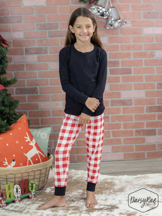 Kid's Holiday Check Pajamas