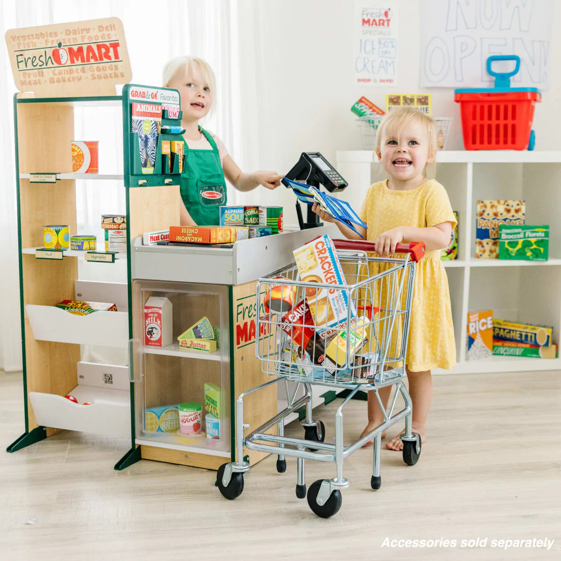 Melissa and Doug metal shopping cart