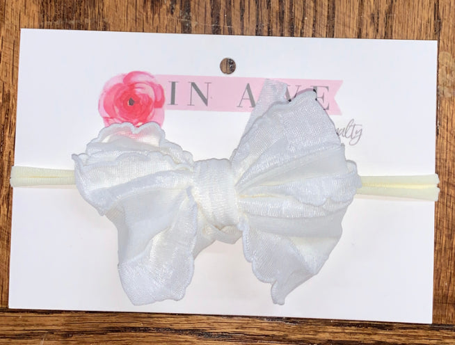 Mini Ruffled Navy Headband