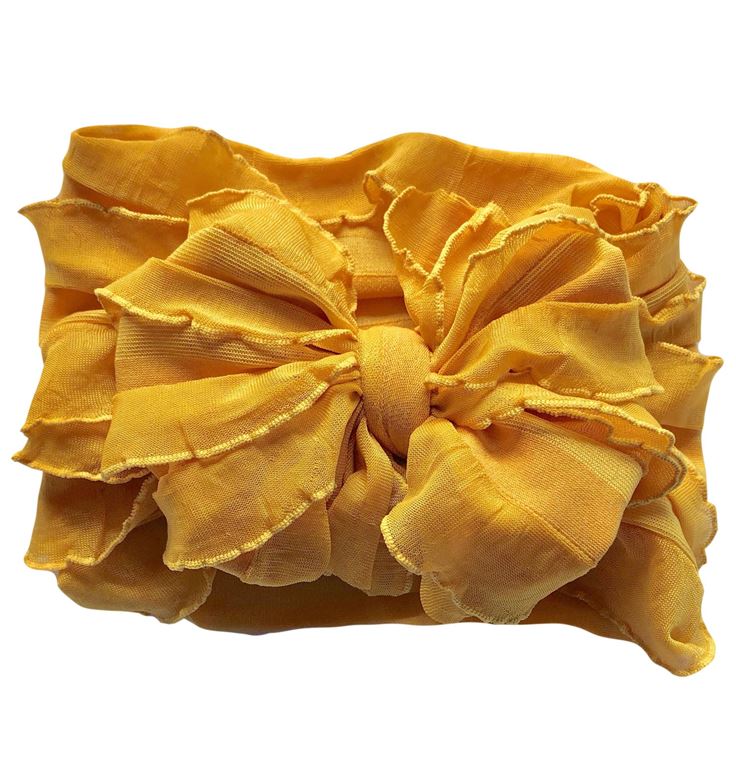 mustard ruffled headband