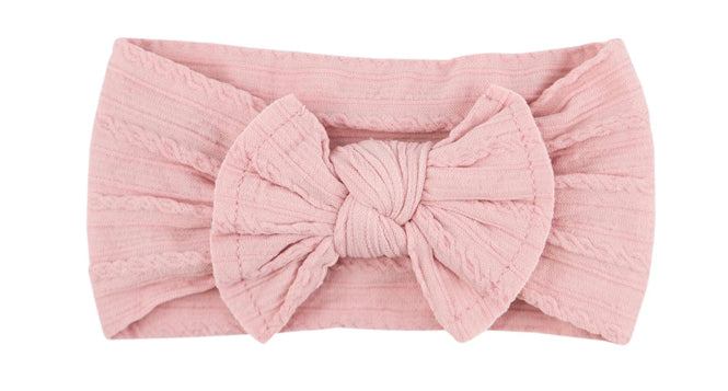 Vintage PInk cable knit head wrap