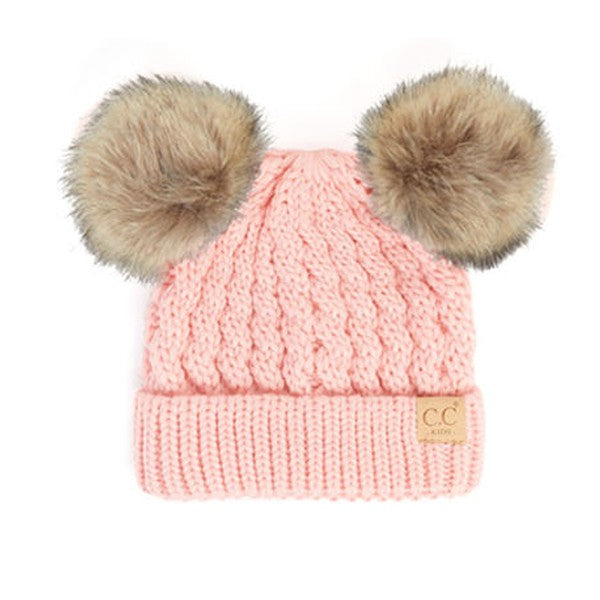Kids CC Double Pom Beanie