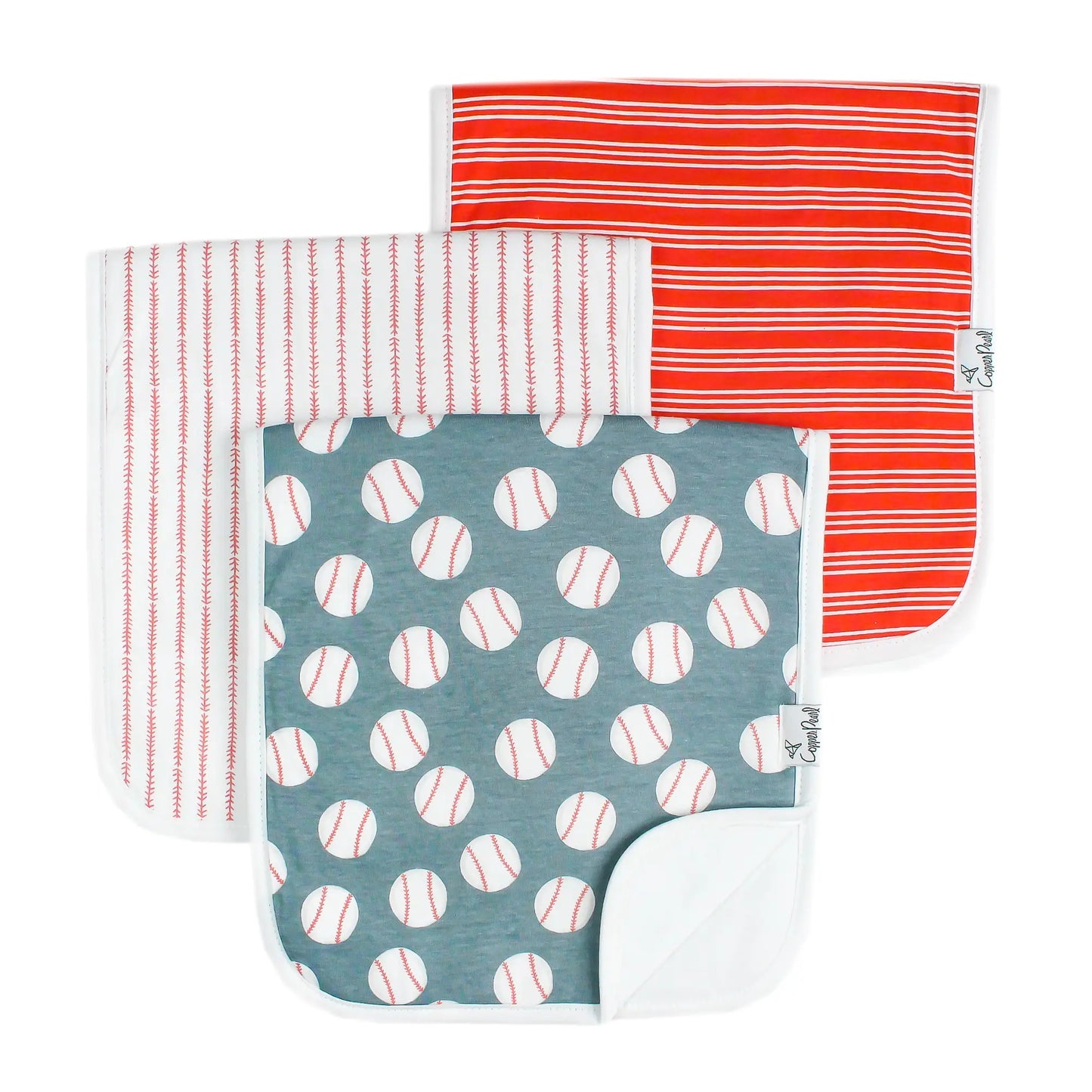 Copper Pearl burp cloth set