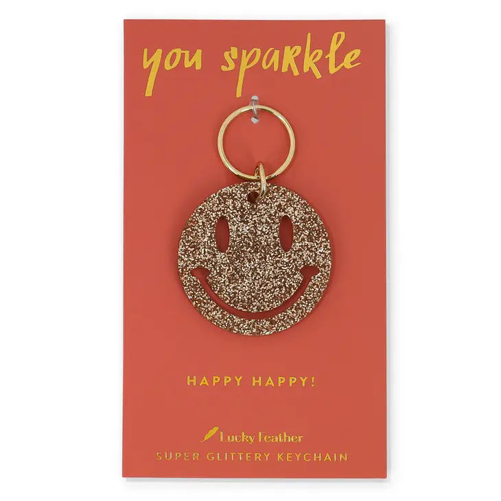 smiley face keychain