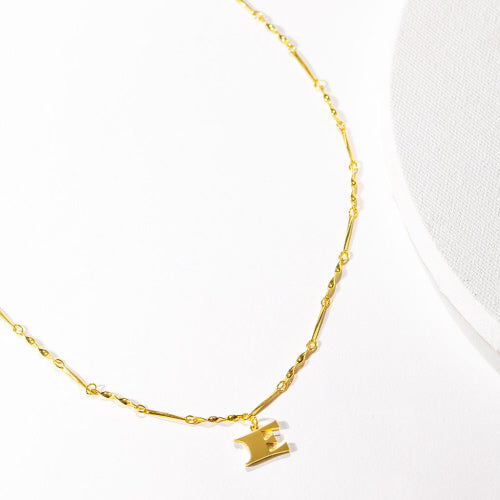 Gold Dipped Letter Necklace
