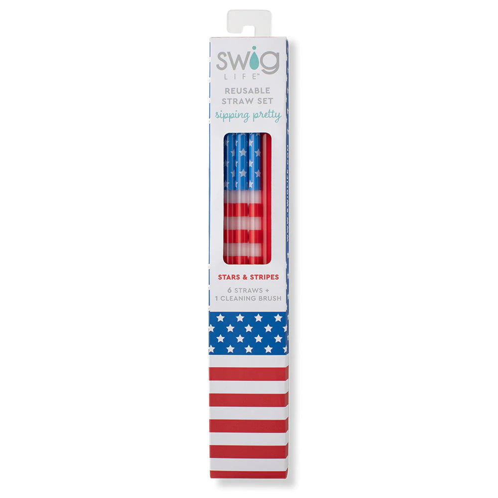 Swig Stars & Stripes Straw Set
