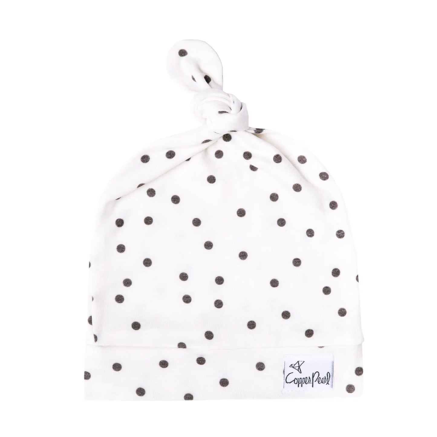 Copper Pearl Top Knot hat