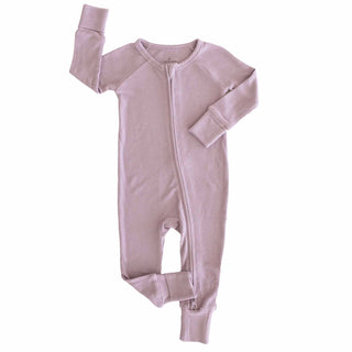 Amethyst Waffle Bamboo Convertible Zip Romper