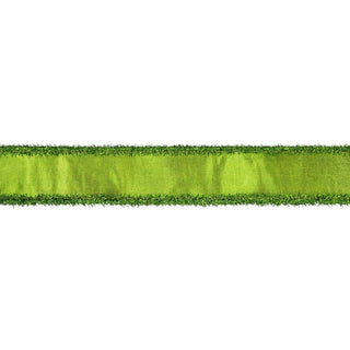 1 1/2" Wired Metallic Lime Green Ribbon