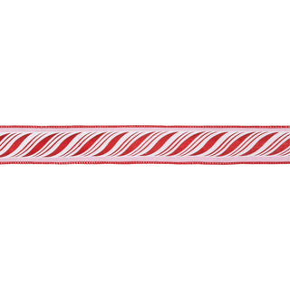 1 1/2" Wired Peppermint Sticks Ribbon