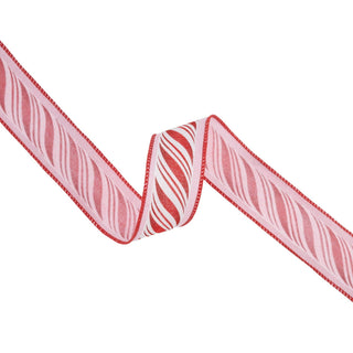 1 1/2" Wired Peppermint Sticks Ribbon