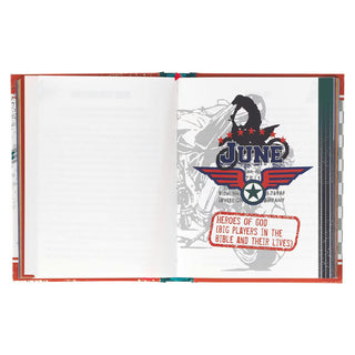 Book or notebook with a cover featuring a graphic design and text on a white background
