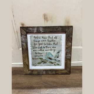 The Grey Antler Home Decor And We Know 12" x 12" Rustic Framed Art
