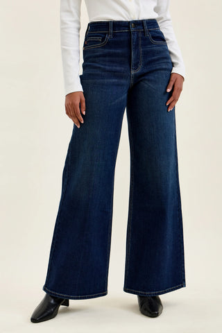 High Waist LUX Retro Wide DK Jeans in Twilight Blue