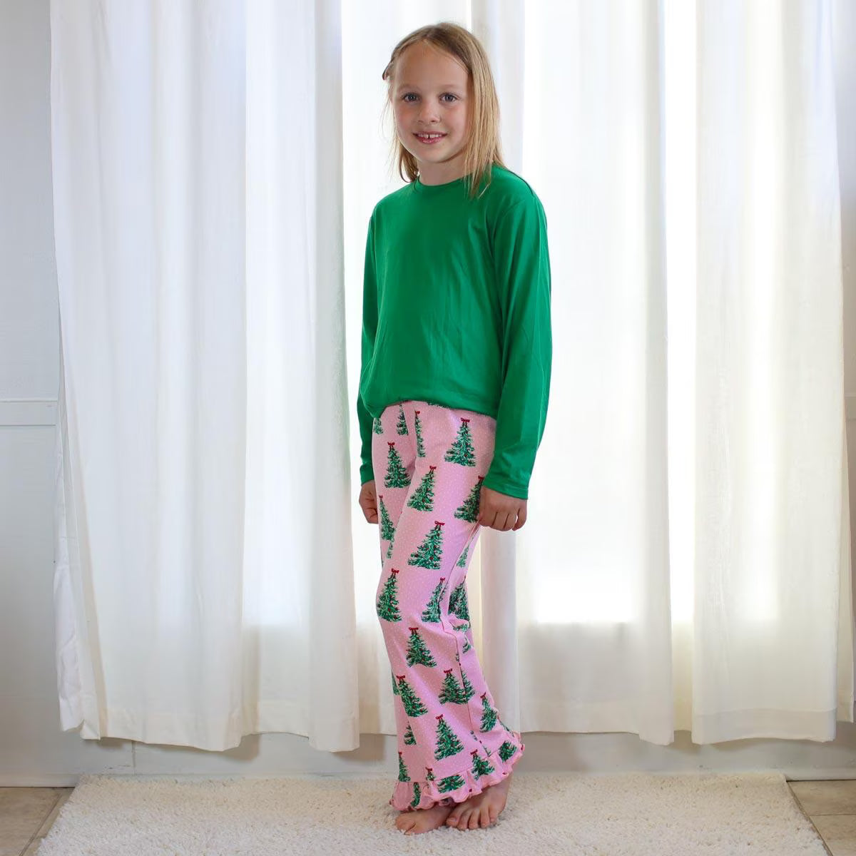 Girls Noelle Ruffle Pajama Pants