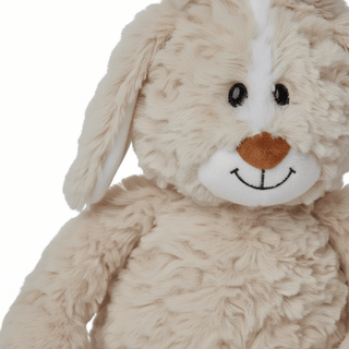 Close-up detail of Benny's soft plush fabric and sweet face