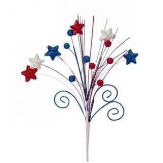 Decorative branch with red, white, and blue stars 