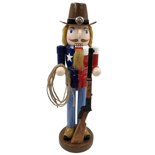 Santa’s Workshop Inc. Christmas Decor 14" Texas Cowboy Nutcracker
